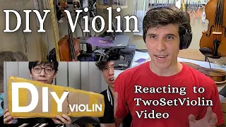 TwoSetViolin DIY Violin - Luthier Reacts to $60 Sacrilegious DIY Violin is a NIGHTMARE