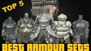 Dark Souls 3: TOP 5 BEST ARMOUR IN THE GAME SHOWCASE (havel, smough, exile, gundyr, caterina)