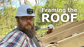 039 - Framing a simple gable roof for the utilities shed with free lumber from Woodland Mills hm126