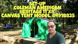 Coleman American Heritage11'x8' Canvas Tent Model 8491B825[ jirayuchannel