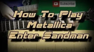 How To Play Metallica - Enter Sandman (All Rhythm Part) Как играть, Guitar lesson