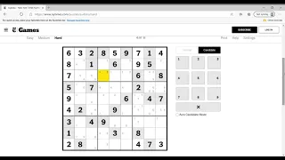 Hard Sudoku New York Times January 18