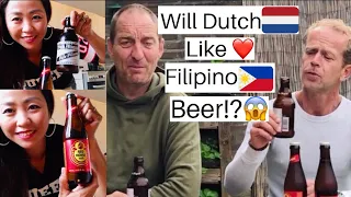 DUTCH GUYS Try FILIPINO BEERS 🍻 San Miguel Pale Pilsen and Red Horse | A Filipina Dutch Living