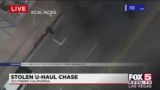 Suspect flees after Southern California U-haul chase