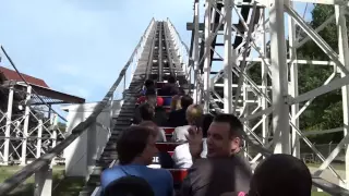 The Comet Wooden Roller Coaster POV Front Seat On-Ride The Great Escape Lake George NY HD 1080p