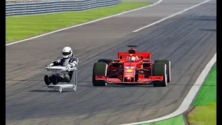 Ferrari F1 2018 vs Floor Cart - Monza