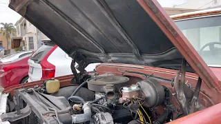 Cold starting my 1970 Chevy C20 "Longhorn" Custom Camper