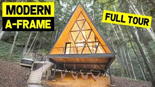 GIGANTIC 3-STORY 1,500sqft ULTRA-MODERN A-FRAME CABIN! (Full Tour)