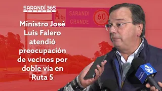 Ministro José Luis Falero atendió preocupación de vecinos por doble vía en Ruta 5