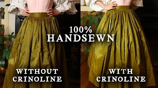 This Skirt Uses 4.5 Metres of Fabric | Hand Sewing a Poofy Victorian Skirt