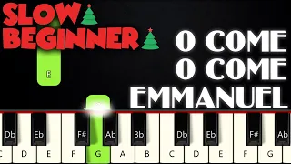 O Come, O Come, Emmanuel | SLOW BEGINNER PIANO TUTORIAL + SHEET MUSIC by Betacustic