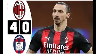AC Milan vs Crotone 4 0 Extended Highlights & All Goals 2021
