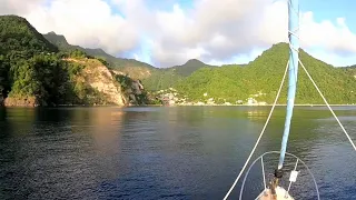 Sailing down the coast of Dominica!!