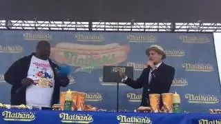 Badlands Booker & George Shea Opening up Nathans Famous Hot Dog Eating Contest