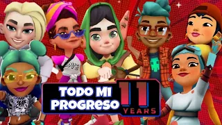 todo mí progreso de Subway Surfers 3.14.0 |2023 todos los personajes gratis y tablas