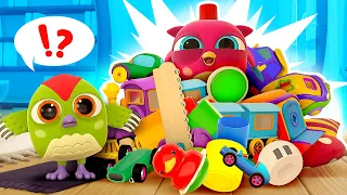 The Tidy Up song for kids! Clean up toys with Hop Hop the owl songs for kids. Nursery rhymes.