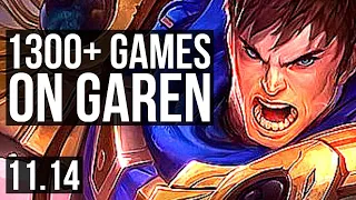 GAREN vs RENGAR (TOP) | 7 solo kills, 1300+ games, 1.5M mastery, Legendary | EUW Master | v11.14