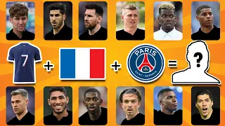 Football Quiz: Guess The Football Player By Club & Jersey Number & Nationality / Messi, Mbappe