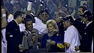 SUPERBOWL XXXIV post game and Trophy