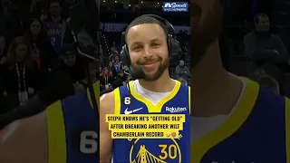 Steph Curry knows he’s getting old after breaking another Wilt Chamberlain record 😂👴🏽 | NBCSBA