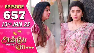 Anbe Vaa Serial | Episode 657 | 13th Jan 2023 | Virat | Delna Davis | Saregama TV Shows Tamil