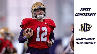 Notre Dame QB Tyler Buchner works on his decision-making