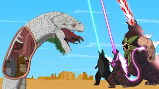 Rescue All Family GODZILLA & KONG, GODZILLA EARTH From Evolution of GIANT PYTHON - FUNNY CARTOON