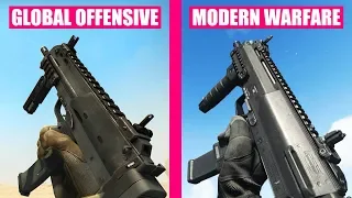 Modern Warfare 2019 vs Counter-Strike Global Offensive Weapons Comparison