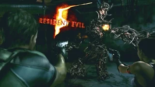 Resident Evil 5 Remastered - All Uroboros Boss Battles (Majini Test Subject and Mkono)