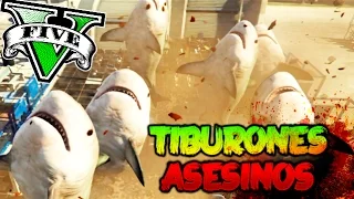 TIBURONES ASESINOS DEL SUELO!! GTA 5 MODS TIBURONES ALIENIGENAS XDD GTA V ONLINE Makiman