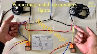 Paano mag install ng auxiliary or mini driving lights. Step by Step. (tutorial) #JsloMotovlog