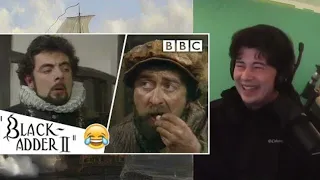 American Reacts Teaching an idiot basic maths | Blackadder - BBC