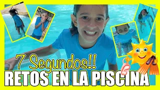 RETO DE LOS 7 SEGUNDOS !! RETOS EN LA PISCINA #hifamilyteam