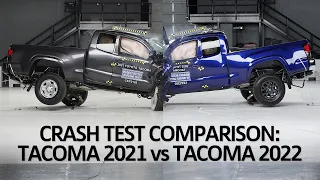 CRASH TEST COMPARISON: Toyota Tacoma 2022 vs Toyota Tacoma 2021