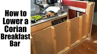 How to Lower a Corian Breakfast Bar