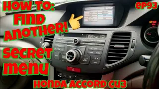 How to find another secret menu honda accord cu3/ honda accord secret menu/honda hidden menu/