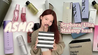 ASMR Sephora/ Ulta haul 🛍💕 my recent makeup purchases w reviews! lots of tapping & relaxing triggers