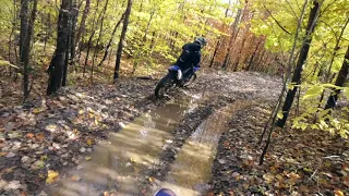 Fall dirt biking in Michigan at its best