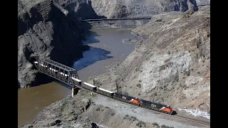 Canadian Pacific & Canadian National railroads - Black Canyon - British Columbia - May 2018