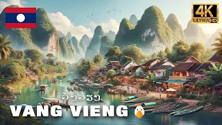 Vang Vieng, Laos🇱🇦 The Most Underrated Paradise in Southeast Asia (4K HDR)