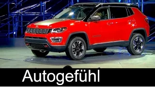 Jeep Compass all-new neu 2017 Reveal Exterior Preview L.A. Motor Show - Autogefühl