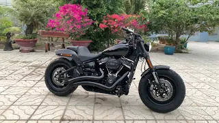 Harley Davidson Fat Bob 114 With Vance Hines Exhaust - Big Radius Black