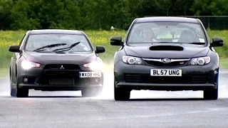 Mitsubishi Evo X FQ360 vs Subaru Impreza WRX STi  #TBT - Fifth Gear