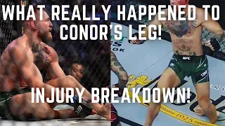 How Conor Mcgregor Really BROKE HIS LEG! | Conor Mcgregor vs Dustin Poirier 3 Fight Breakdown!