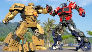 Transformers: The Last Knight - Optimus Prime vs Jaguar Robot Full Movie | Paramount Pictures [HD]
