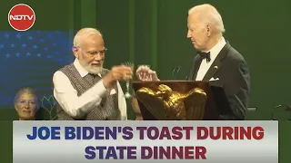 PM Modi In US | Joe Biden's Toast During State Dinner For PM Modi: "To Great Nations, Cheers"