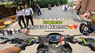 Last Day in College With My Kawasaki z900 ❤️‍🩹 | Public Reaction on Superbike