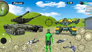 Rope Frog Ninja Hero Vegas Crime Simulator Ninja in Army Base - Android Gameplay