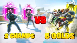 Can 2 Champions beat 5 Golds in Rainbow Six Siege?