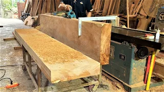 Top Mr Van Incredible Skills Woodworking // The Most Beautiful Monolithic Large Hardwood Furniture